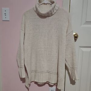Aerie Cream Cowl Neck Sweater